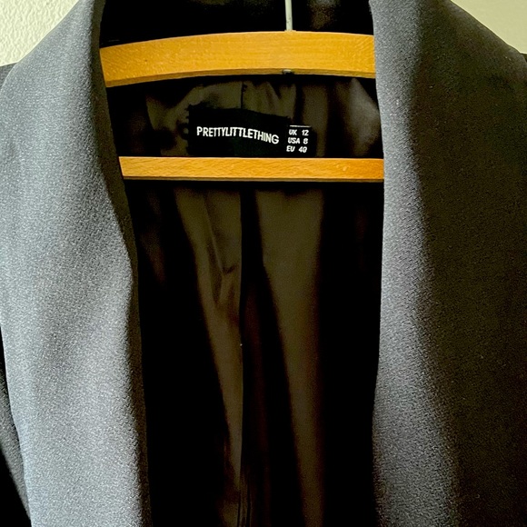 Pretty Little Thing Black Single Button Oversized Blazer Size US 8 - Picture 2 of 3